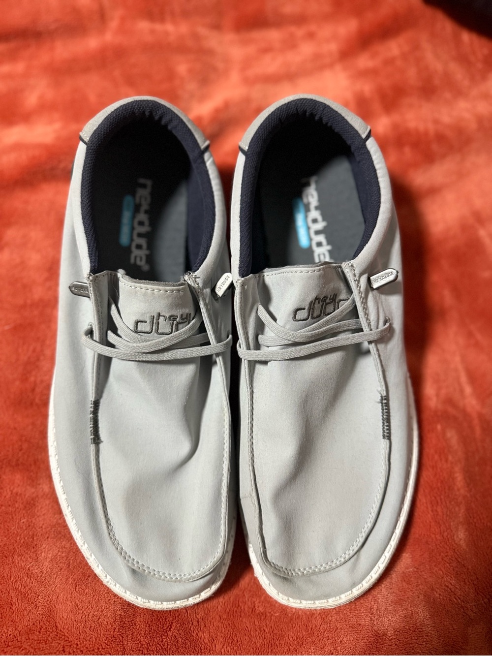 Hey Dude Light Grey Men’s Casual Slip-On Loafers